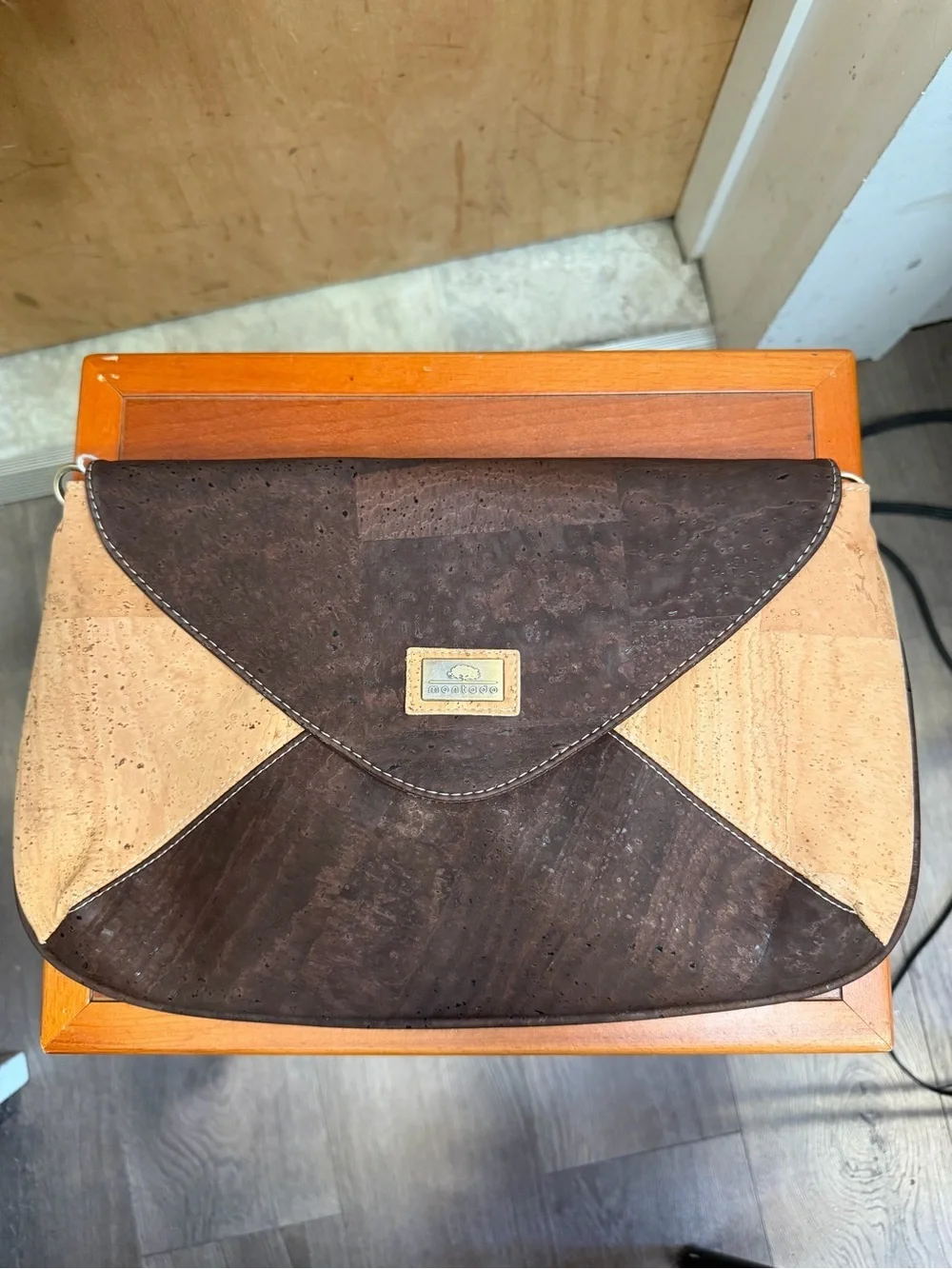 Montado Cork Colorblock Envelope Crossbody Clutch with Boho Shoulder Bag